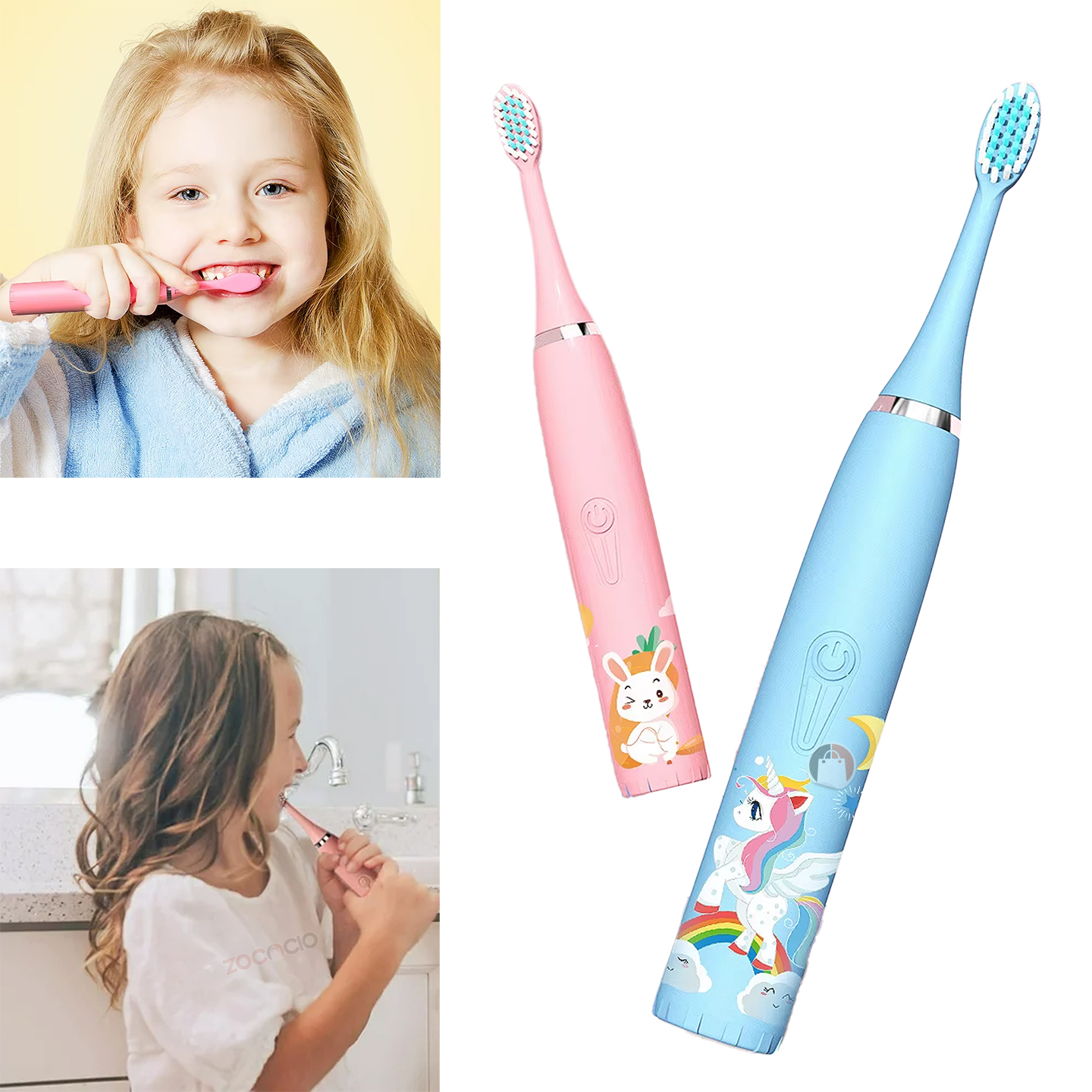 Cepillo Dental Eléctrico Niños - COLOR: Blanco